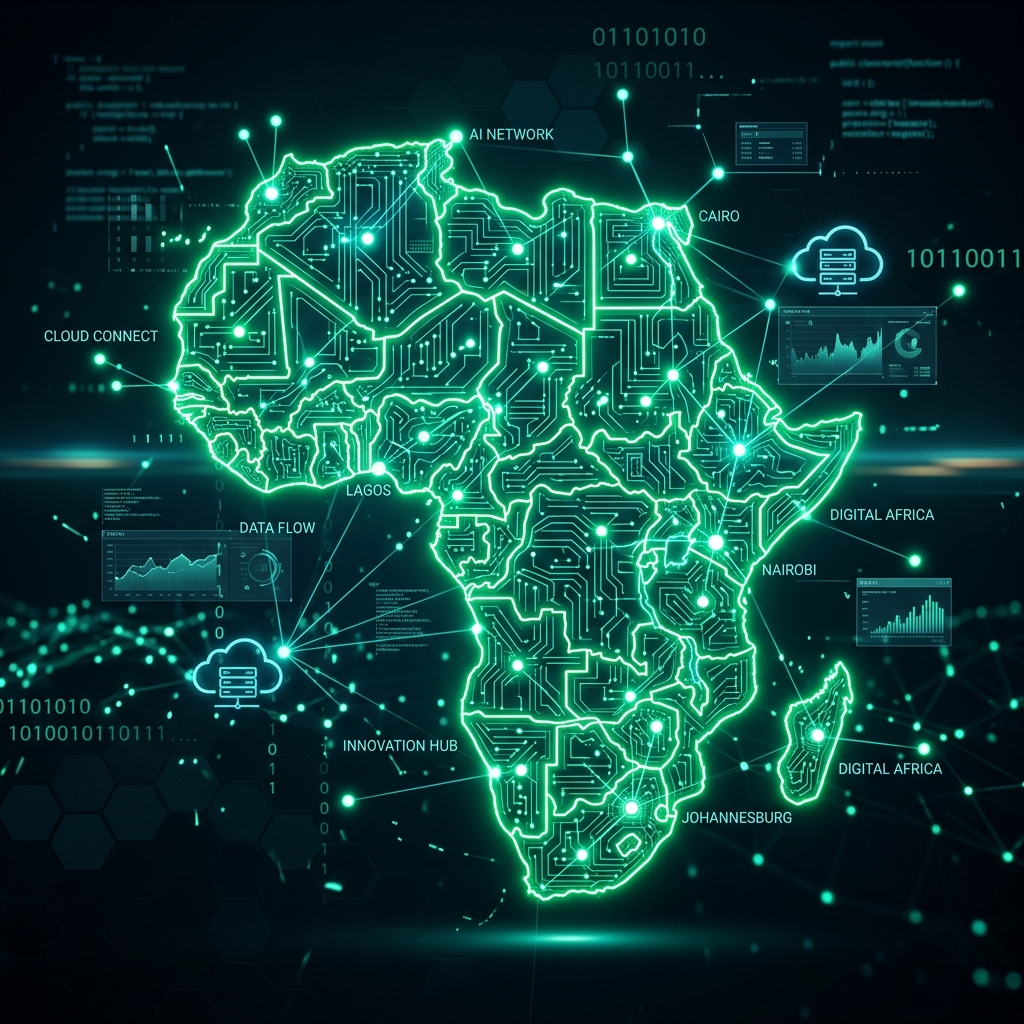 Africa Digital Technology and AI Visualization